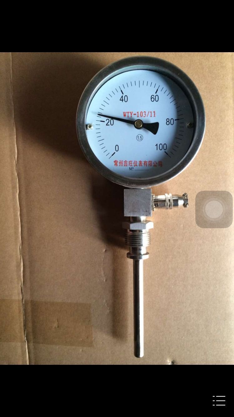 帶熱電阻遠傳雙金屬溫度計...